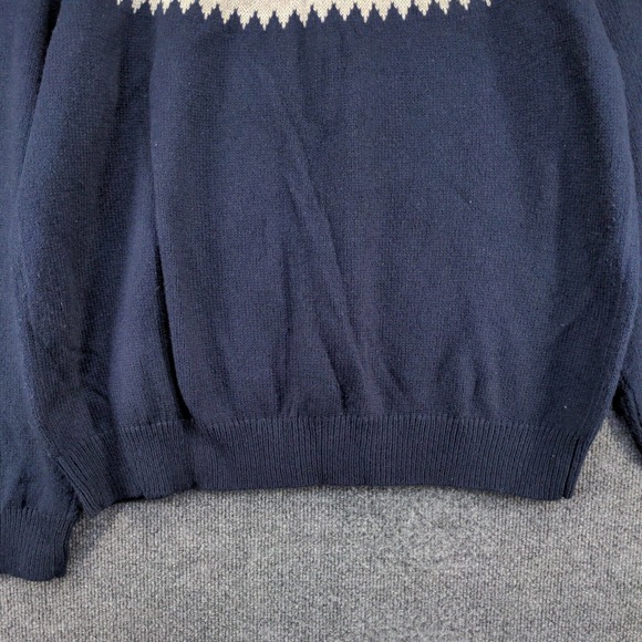 Goodfellow & Co. Men's Full Zip Knit Sweater Blue XL Fair Isle Cotton Blend - Picture 7 of 12